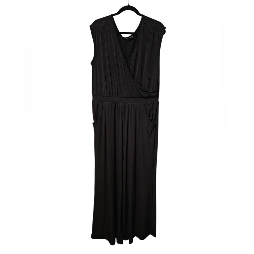 Lane Bryant Black Wide Leg Romper, 1xl 2xl